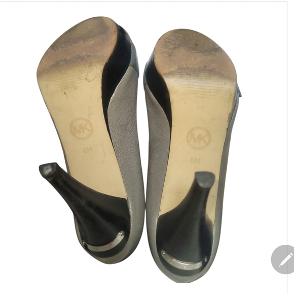 Michael Kors allister Gray Peep-Toe Heels Stiletto 6 - Picture 7 of 7